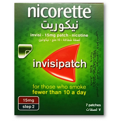 NICORETTE © INVISIPATCH 15 MG ( NICOTINE ) FOR THOSE WHO SMOKE FEWER THAN 10 A DAY 7 PATCHES